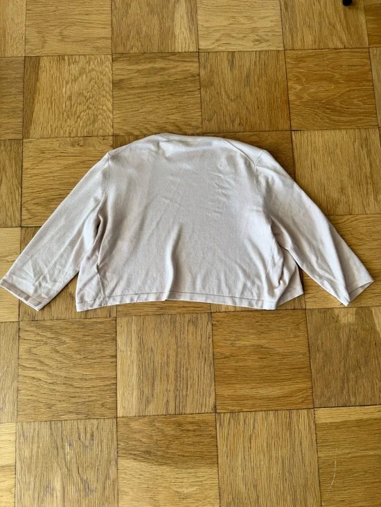 HOBBS London Carrie Bolero Shrug Shoulder Cardigan Sweater Light Pink Large - Picture 3 of 9